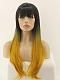 EvaHair Yellow Ombre with Bangs