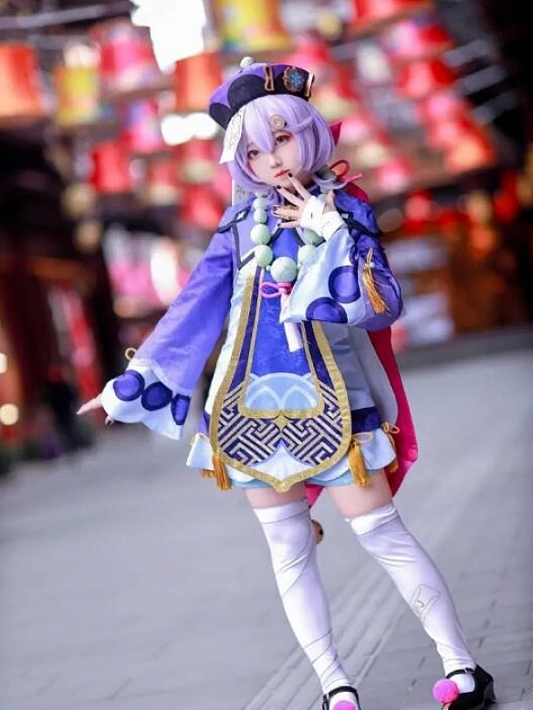 Evahair Fashion Genshin Impact Qiqi Cosplay Costume
