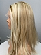 Blonde With Brown Highlight Synthetic Wig