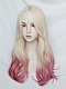 Evahair 2021 New Style Blonde to Pink Ombre Long Wavy Synthetic Wig