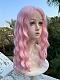 Preorder--Evahair 2021 New Style Pink Long Wavy Synthetic Lace Front Wig