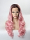 2016 Hot Instagram Color Ombre Pastel Pink Synthetic Lace Front Wig