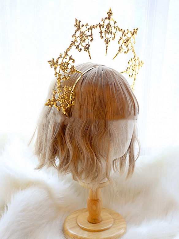 Evahair Golden Hollow-Out Relief Sculpture Hairpin