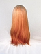 Evahair 2021 New Style Golden to Orange Ombre Color Long Straight Synthetic Wig