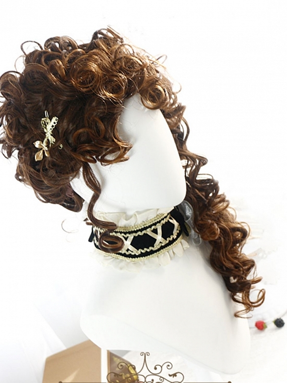 Evahair 2022 Vintage Style Brown Long Curly Synthetic Wig