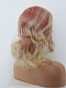 Rose and Blonde Highlighted Color Wavy Synthetic Lace Front Wig