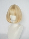 Evahair Golden Short Straight Synthetic Wig with Bangs