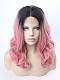 EvaHair Rouge Pink Loose wavy medium length lob Synthetic Wig