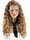 European and American style brown curly lace front wigs