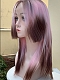 Preorder--2021 New Style Pink and Brown Mixed Color T-Part Long Straight Synthetic Lace Wig with Hime Cut