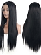 Evahair Fashion Style Sexy Black Long Straight Synthetic Wig