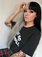Half Black Half Grey Striaght Lace Front Wig with Full Bangs