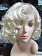 Funky new style blonde short wavy hair