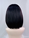 Evahair 2021 Special Offer Black and Blonde Mixed Color Short Straight Synthetic Wig with Bangs