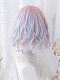 Evahair 2022 new Style Lolita Unicorn Short Wavy Synthetic Wig with Bangs