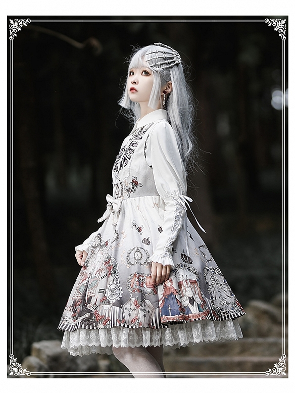 Evahair white gothic punk style lolita dress
