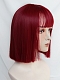 Evahair 2021 New Style Red Short Straight Synthetic Wig with Bangs