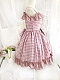 Evahair lattice printed cute lolita dress with bowknot