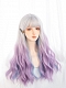Evahair 2021 New Cyberpunk Three Mixed Color Long Wavy Synthetic Wig with Bangs