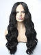 Classical Black Water Wavy Synthetic Lace Front Wig