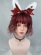 Evahair Cute 2021 New Style Red Ombre Bob Wavy Synthetic with Bangs