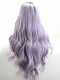  Ash Lavender Wavy Natural Synthetic Lace Front Wig