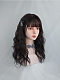 Evahair 2021 New Style Blackish Brown Long Wavy Synthetic Wig with Bangs