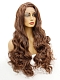 Evahair Fashion Style Brown Long Curly Synthetic Wig