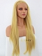 Yellow Blonde Long Straight Synthetic Lace Wig