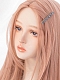 Evahair Cute Rose Pink Long Straight Synthetic Wig with Bangs