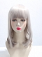 EVAHAIR SHORT PURE GREY WITH BANGS AFFORDABLE WEFED CAP SYNTHETIC WIG