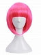 Evahair 2022 New Style Rose Red Short Straight Synthetic Wig with Bangs