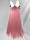 Evahair Cute Pink Long Straight Synthetic Wig with Bangs