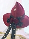 Evahair 2021 Halloween Special Offer Burgundy Witch Hat with Burgundy Bow