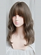 Evahair 2021 New Style Grey Medium Wavy Synthetic Wig with Bangs