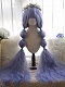 Preorder--Evahair 2022 New Style Lolita Purplish Blue Super Long Wavy Synthetic Wig with Bangs