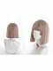 Evahair Khaki Short Straight Synthetic Wig with Bangs
