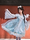 Evahair new style classical blue mesh lolita dress