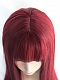 Evahair 2021 New Style Red Long Wavy Synthetic Wig with Bangs