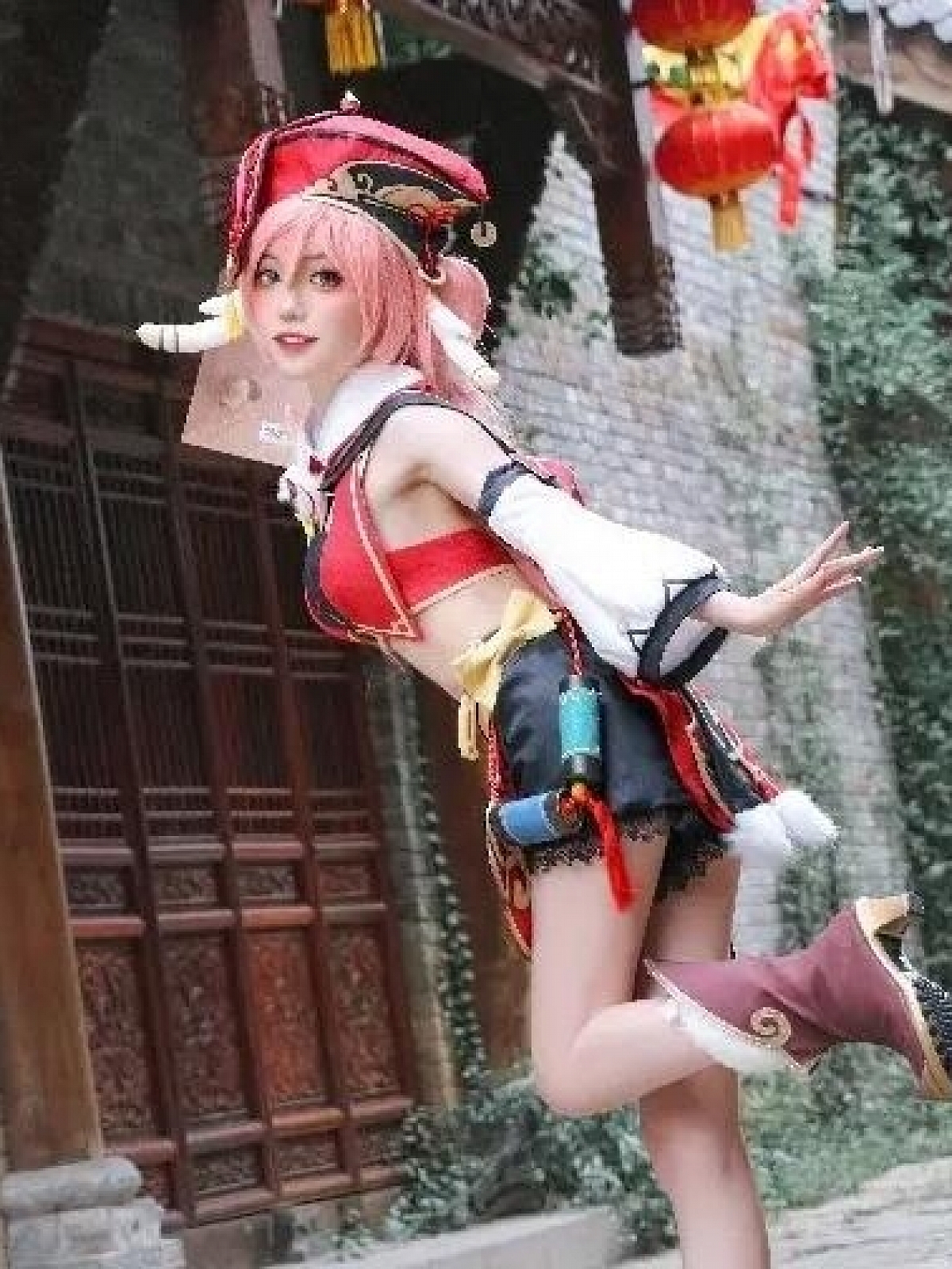 Evahair Genshin Impact Yanfei cosplay costume 