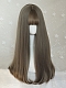 Evahair Ash Light Brown Long Synthetic Wig with Wispy Bangs