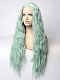 EvaHair Mint Green Slight Wavy Synthetic Lace Front Wig