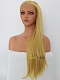 Yellow Blonde Long Straight Synthetic Lace Wig