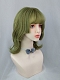 Evahair 2021 New Style Green Short Straight Synthetic Wig with Bangs and Layered Hime Cut