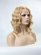 EvaHair Dark Blonde Angled Cut Wavy Lob Synthetic Lace Front Wig