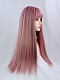 Evahair 2021 New Style Pink Mixed Long Straight Synthetic Wig with Bangs