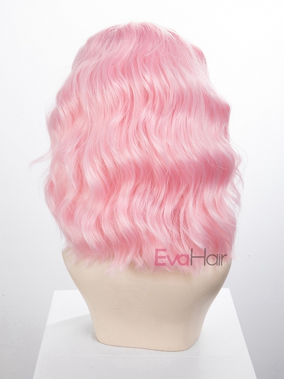 EvaHair Wavy Lob Synthetic Lace Front Wig with Bangs
