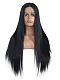 Evahair Fashion Style Sexy Black Long Straight Synthetic Wig