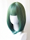 Evahair 2021 New Style Two Green Mixed Color Bob Straight Synthetic Wig with Bangs