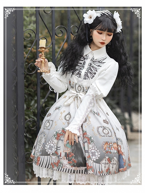 Evahair white gothic punk style lolita dress